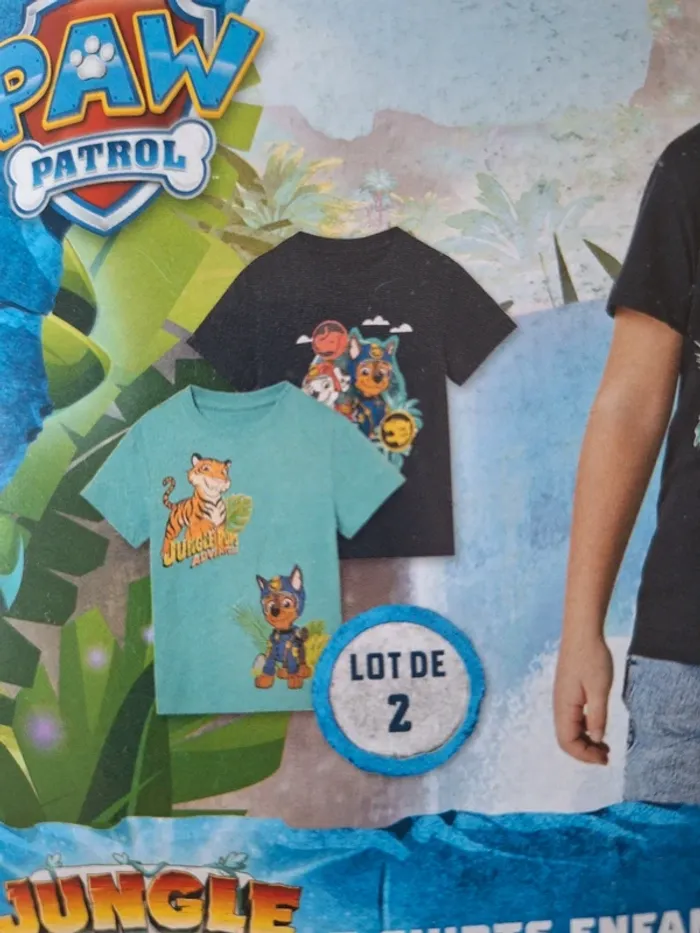 Lot de 2 t-shirts PatPatrouille 2-4ans (PawPatrol) - photo numéro 2
