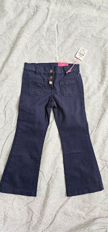 Pantalon fille 4 ans bleu marine Lilim – neuf avec étiquette