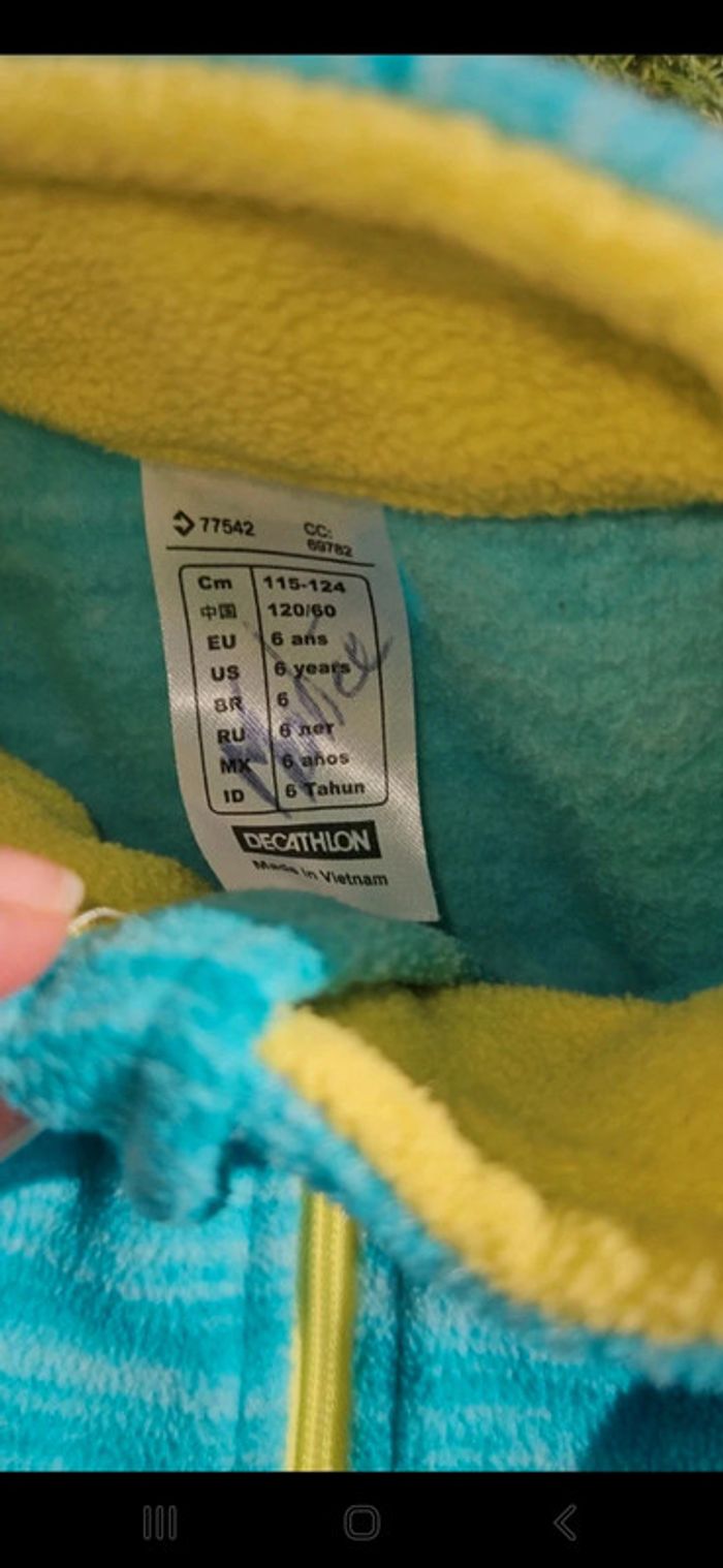 Pull polaire 6 ans mixte - photo numéro 2