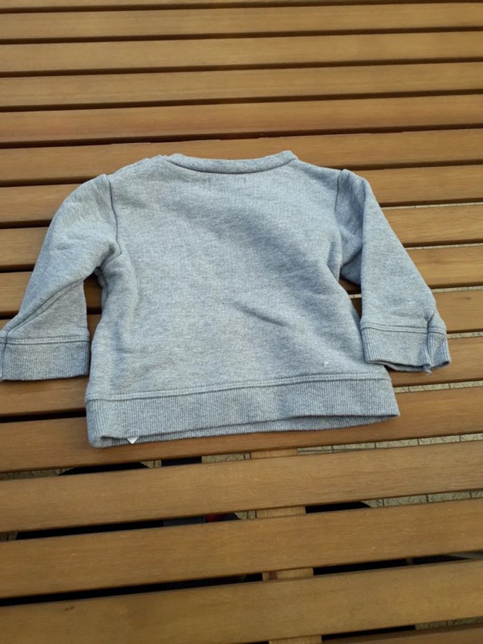 Tape à l œil sweatshirt gris taille 6 mois - photo numéro 4
