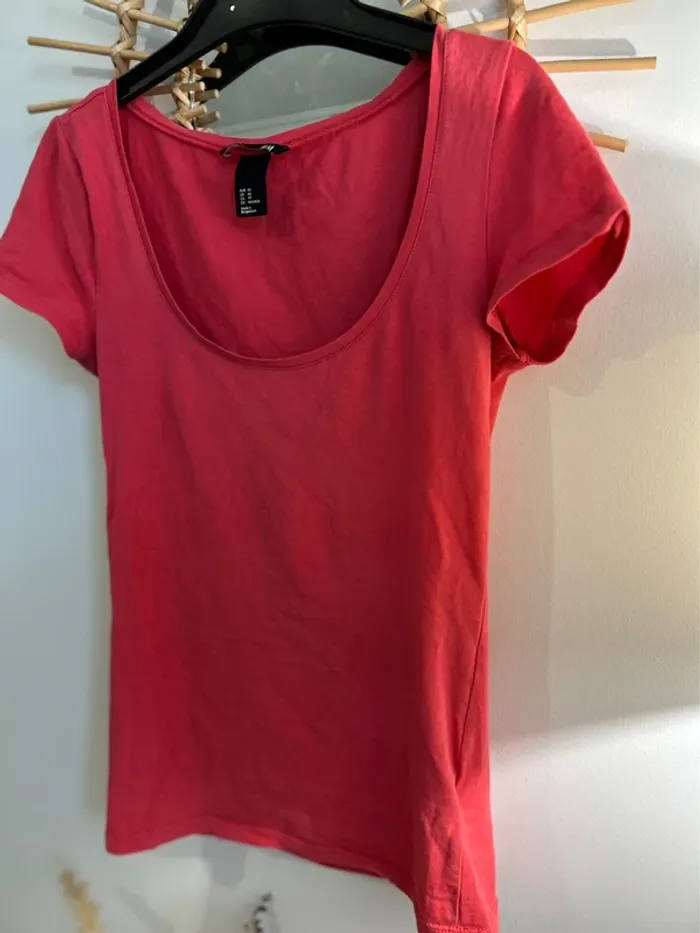 Teeshirt en coton rose H&M - photo numéro 4