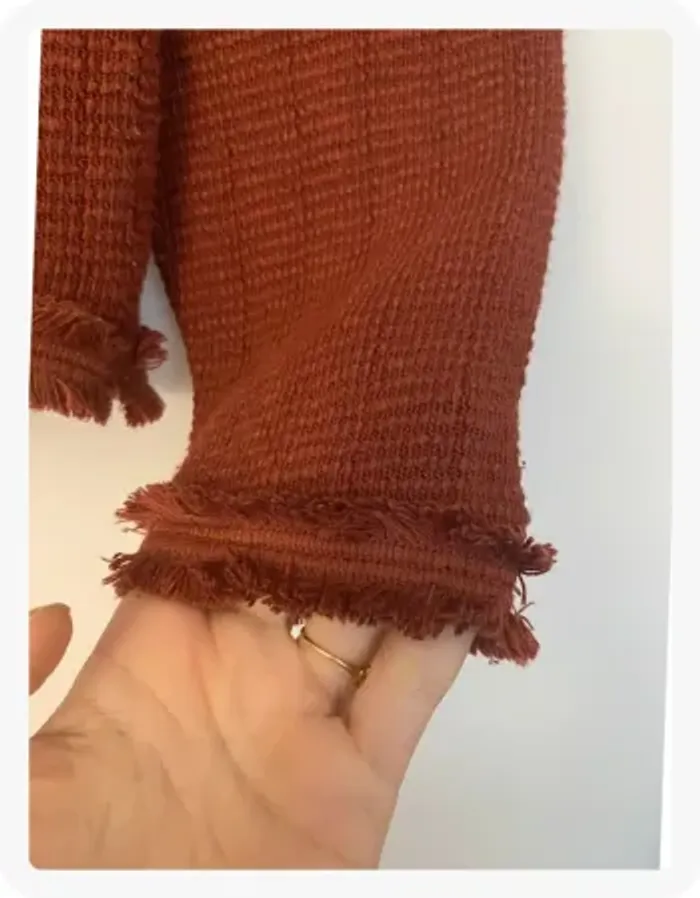 Pull rouille à franges Mango - photo numéro 5