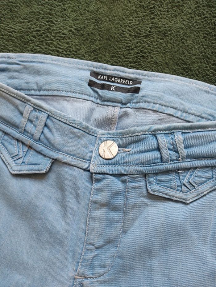 Pantacourt femme bleu Karl Lagerfeld W37 TBE