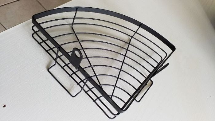 panière de rangement murale noire