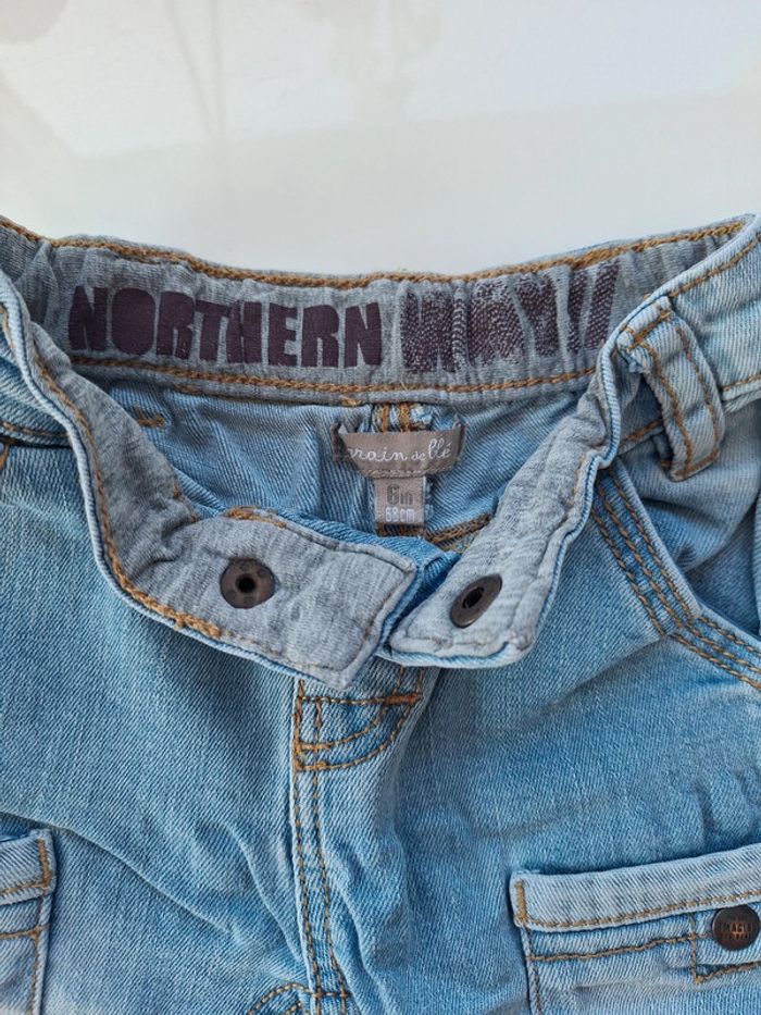 Lot 4 pantalons jeans 6 mois - photo numéro 3