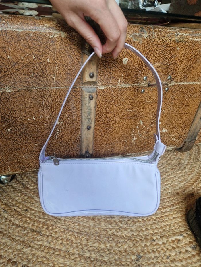 Lot de 2 sac à mains noir effet croco et violet femme - photo numéro 3