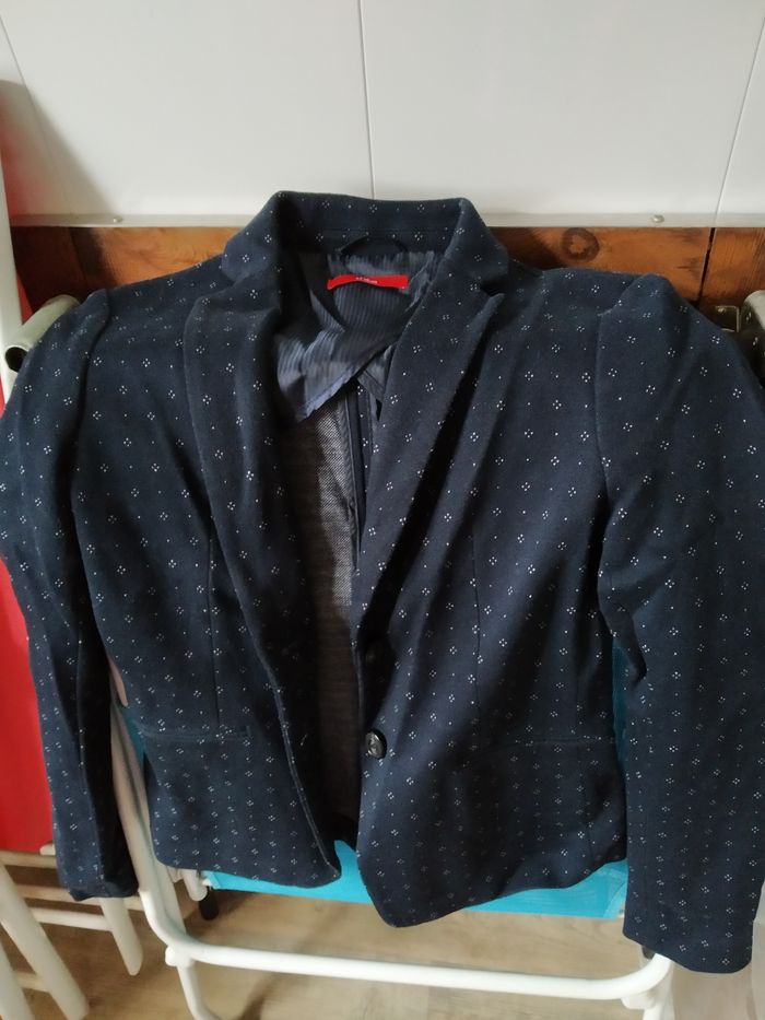 Blazer bleu motif - photo numéro 6