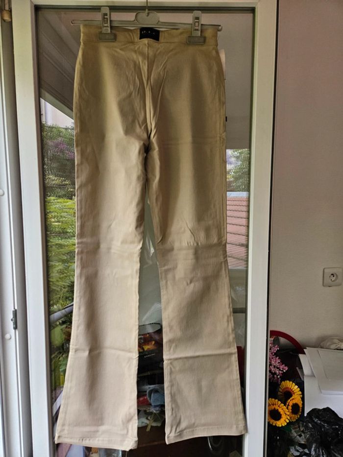 Pantalon flare beige dtc vintage neuf taille 34 - photo numéro 2