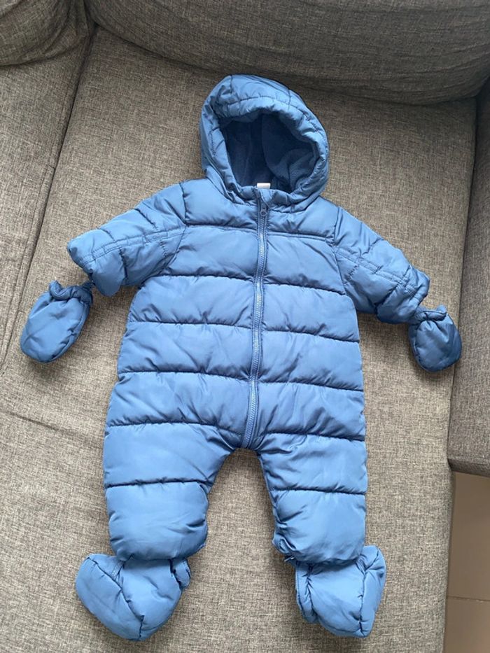 Combinaison doudoune bleu