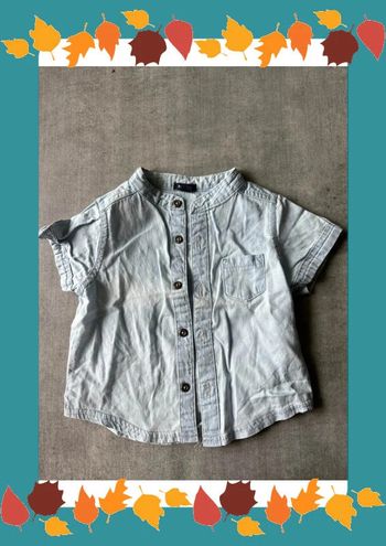 Chemise bleu Kiabi 9 mois 69 cm