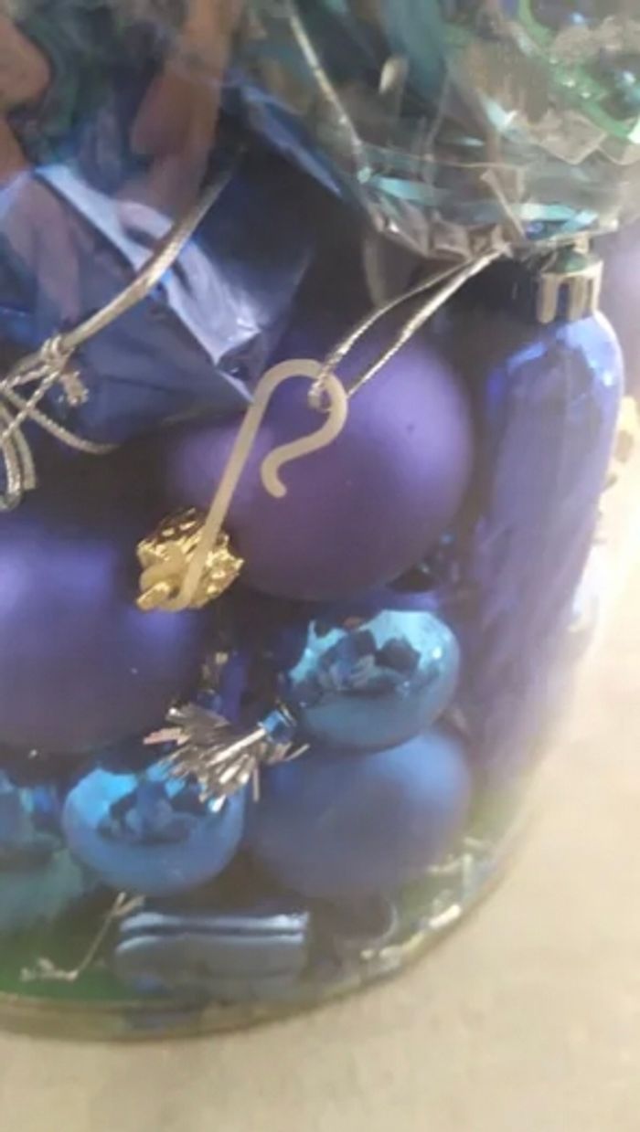 Gros lot de décorations bleu pour sapin de Noël - photo numéro 4