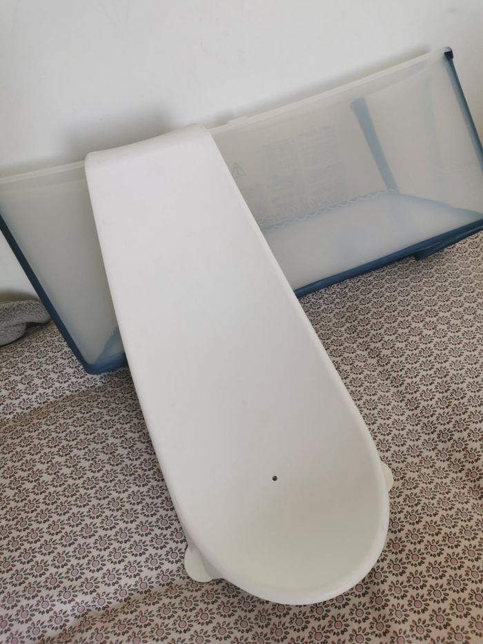 Baignoire Flexibath stokke pliable + transat nourrisson excellent état - photo numéro 2