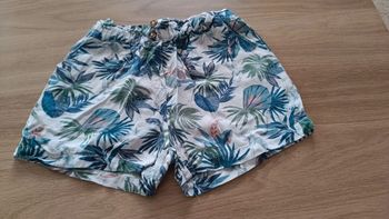 Short cargo fleuris