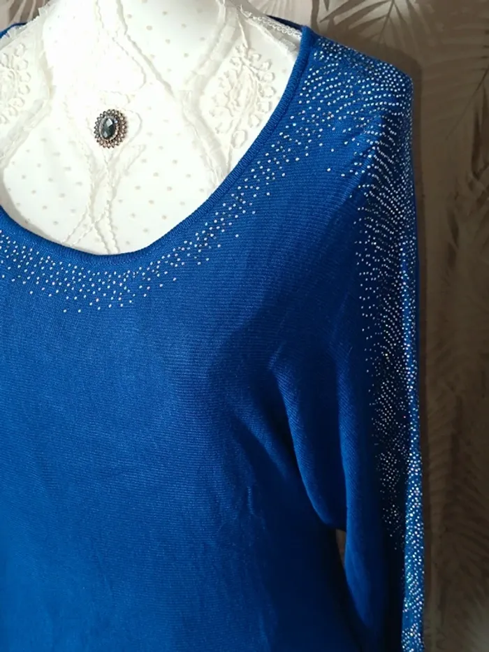 Robe d'hiver Bleue Strass💙Taille 36-38🩵 - photo numéro 2