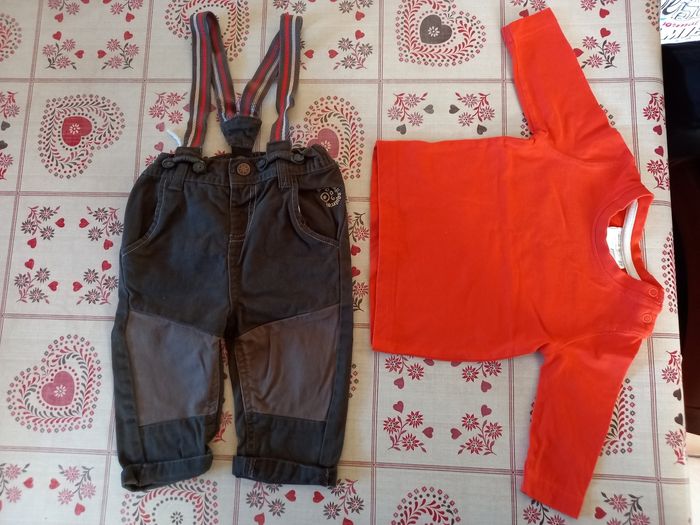 Ensemble pull salopette.