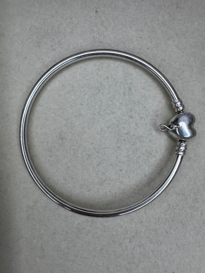 Bracelet Jonc Pandora Authentique Fermoir Cœur Forever Love T17 - photo numéro 2