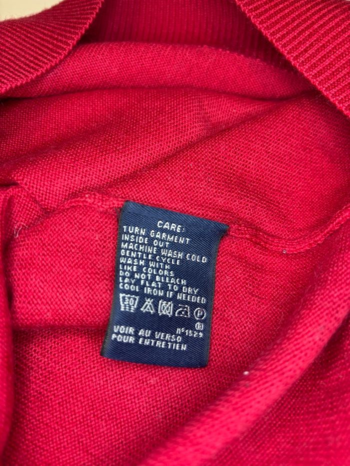 Pull Ralph Lauren Neuf Rouge/Bordeaux Logo Coloré - Taille M/38 - photo numéro 8
