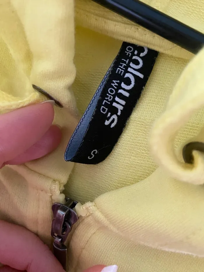 Sweat zippé jaune Colours of the World Taille S - photo numéro 3