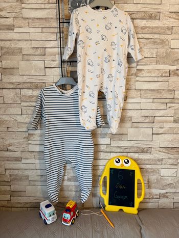 Lot de pyjamas fins Garçon - T6mois - Tex 