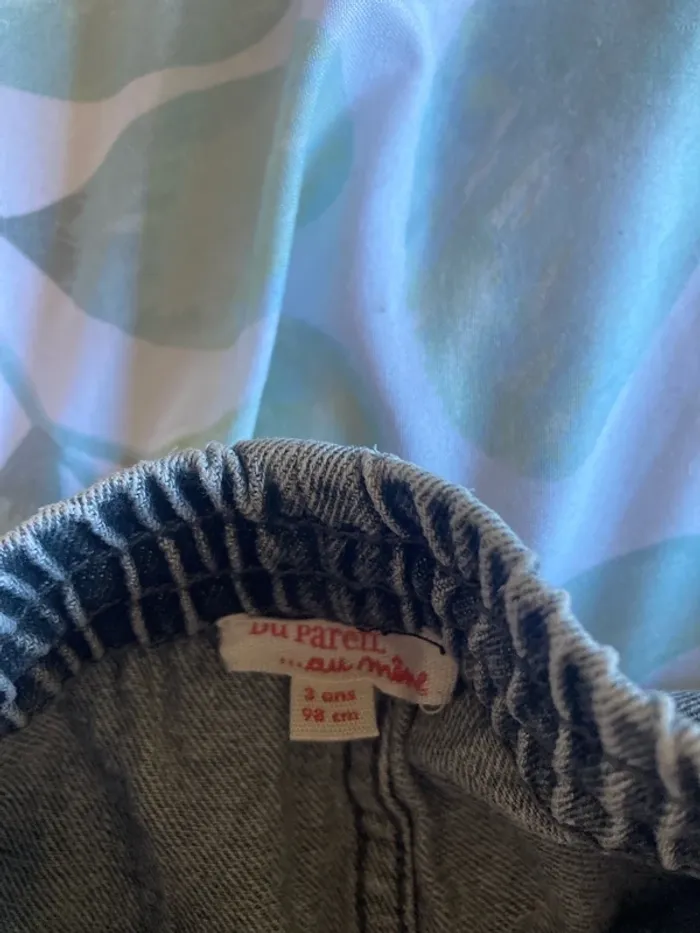Short en jean noir dpam 3ans - photo numéro 3