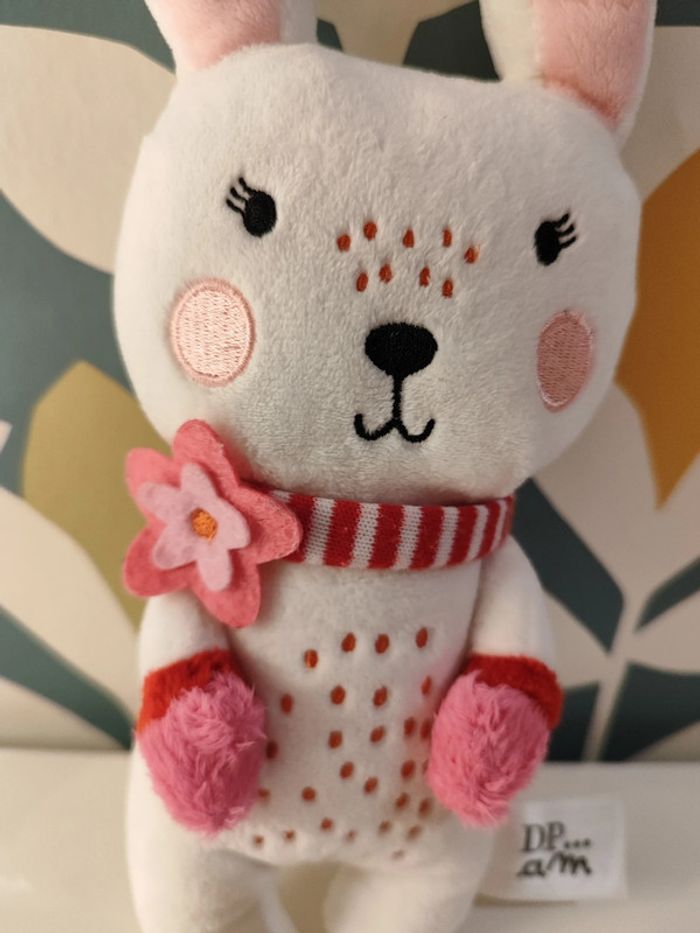 Doudou peluche lapin dpam - photo numéro 4
