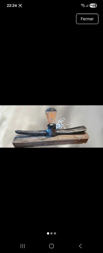 Lampe artisanale unique – style industriel / récup