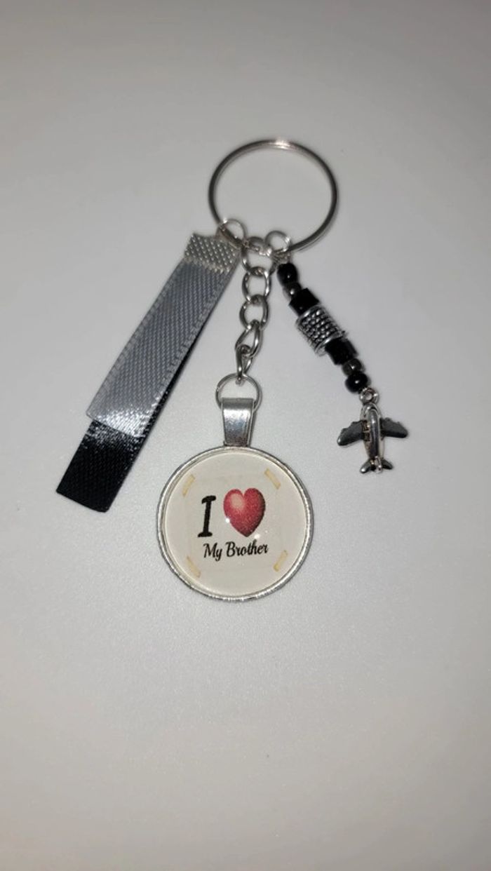 Cadeau frère, porte clé message " i love my brother"