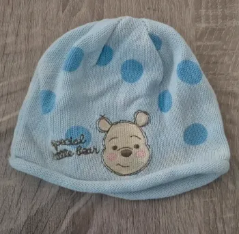 Bonnet bébé Disney Winnie l’Ourson – Bleu à pois – 9/12 mois