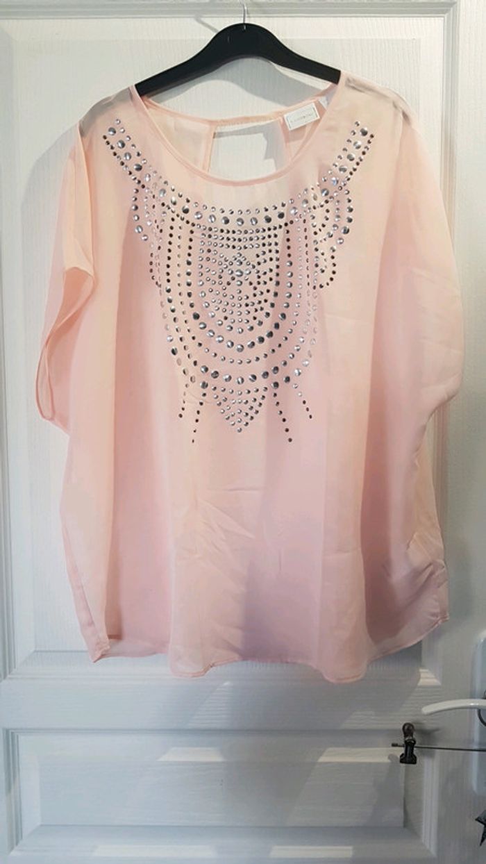 Tunique ample en voile rose