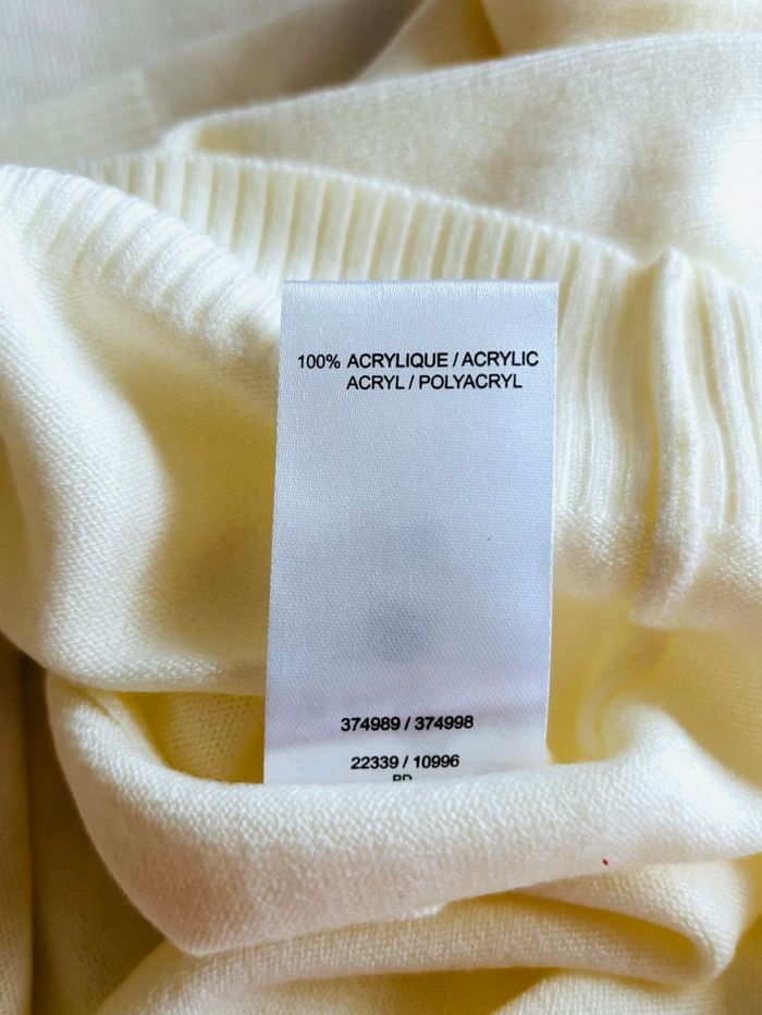 Pull fin col rond T42-44, M, crème Damart femme - photo numéro 6