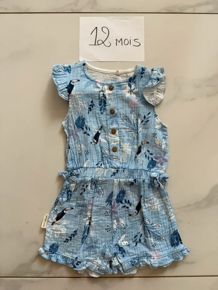 Barboteuse petit béguin 12 mois
