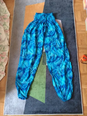 Sarouel bleu turquoise