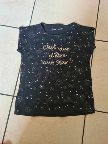 Tee shirt gemo noir 8 ans