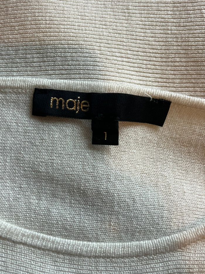 Pull beige ajouré Maje S - photo numéro 6