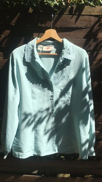 Superbe chemise bleue turquoise