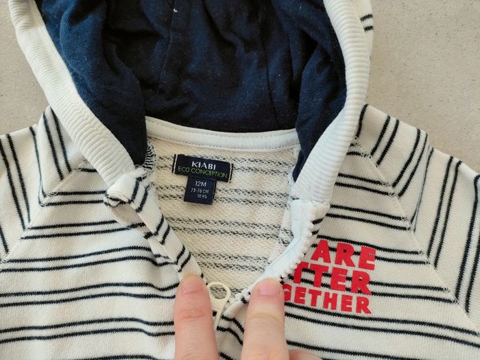 Gilet rayé - Taille 12 mois - photo numéro 4