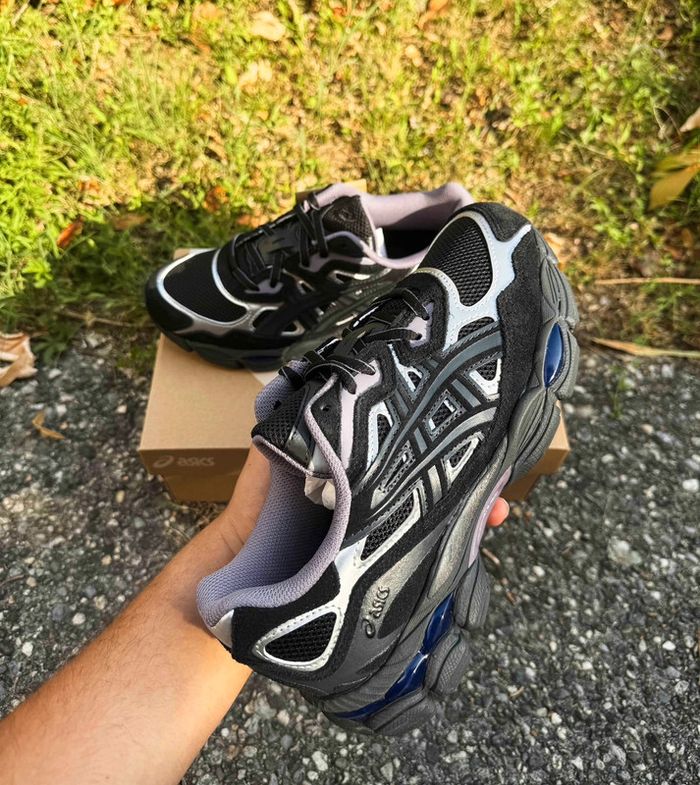 Asics Gel NYC Black Purple Graphite Grey - photo numéro 6