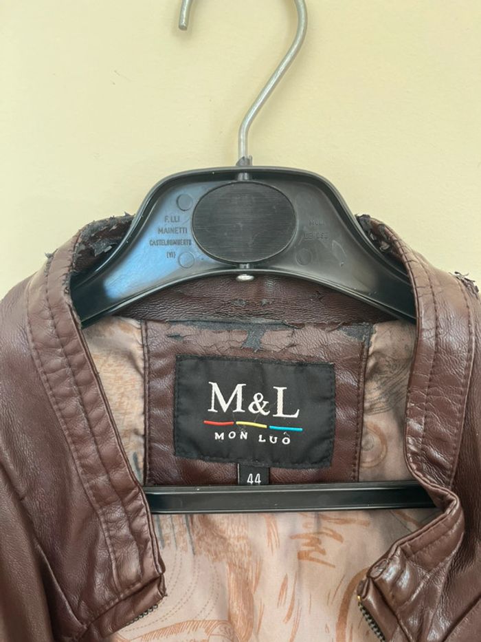 Veste blouson simili cuir style biker/ aviateur - photo numéro 13