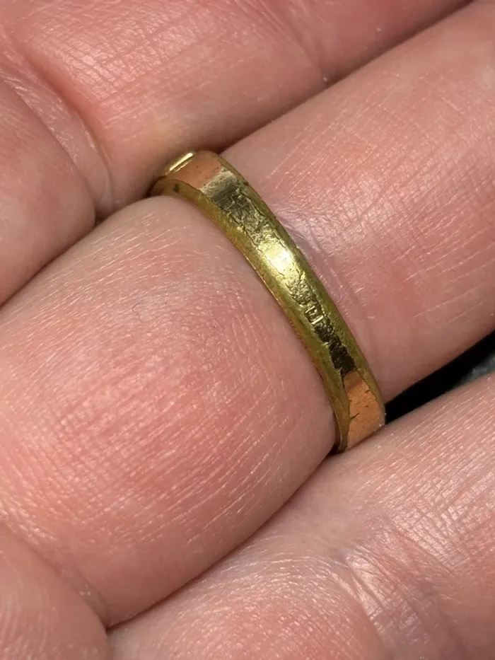 Bague / chevalière plaqué or avec une pierre - photo numéro 3