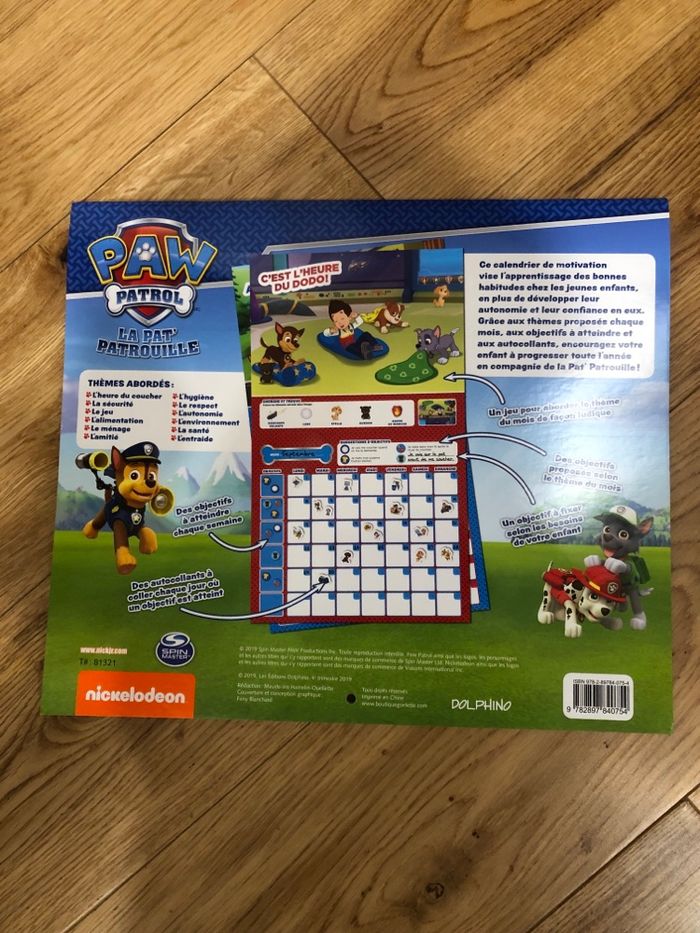 Calendrier de motivation Paw Patrol neuf - photo numéro 2
