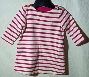 Robe marinière rose Petit Bateau