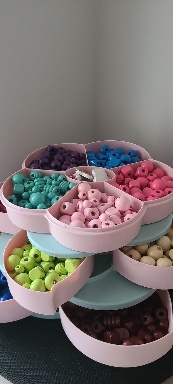 Coffret fleurs de perle en bois - photo numéro 2