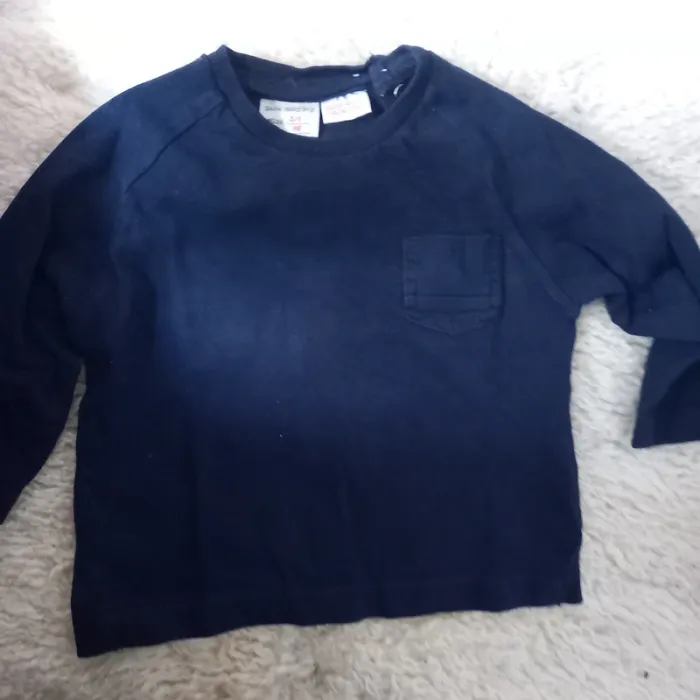 T-shirt bleu marine Zara 3/6 mois