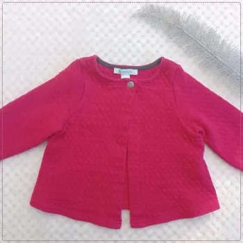 🔸Veste / Gilet Fushia Fille - Obaïbi 9 mois🔸