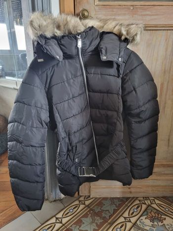 Manteau noir fourré