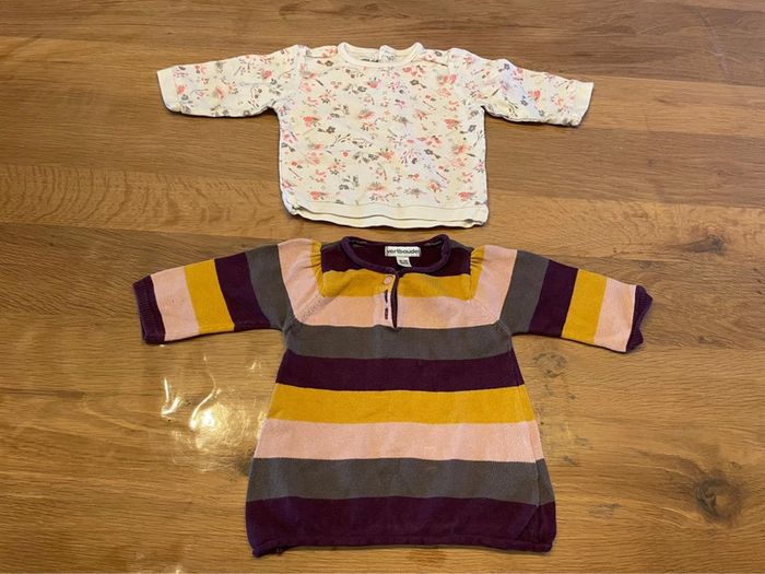 Lot de 2 pulls Verbaudet 3 mois