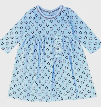 Robe à manches longues 6 mois en coton Petit Bateau