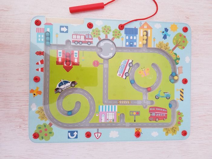 Labyrinthe jeu magnétique en bois La ville - photo numéro 8
