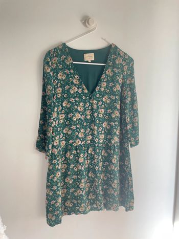 Robe verte fleurie Sézane T36