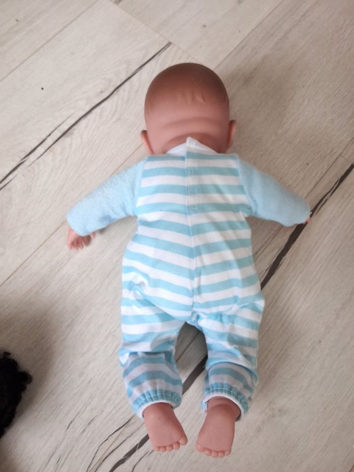 Poupée poupon bleu 38 cm - photo numéro 6